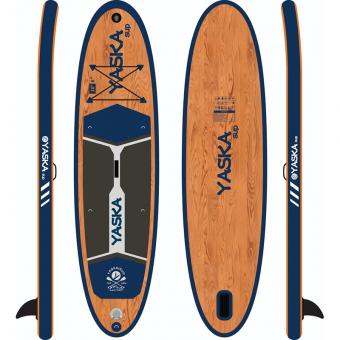 Wood Grain All Round 10'6ft Stand Up Inflatable Paddle Board