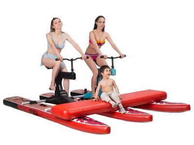 Wholesale water-bike pedalbpoards water bikes with paddle board water-bike for lake pedal bicycle paddle boards for 3 persons riding pedal boards